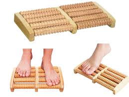 Wooden Foot Massager Roller, Dual Foot Massage Roller for Relief Tired Feet, Pain and Plantar Fasciitis, Massage Tools for Women and Men